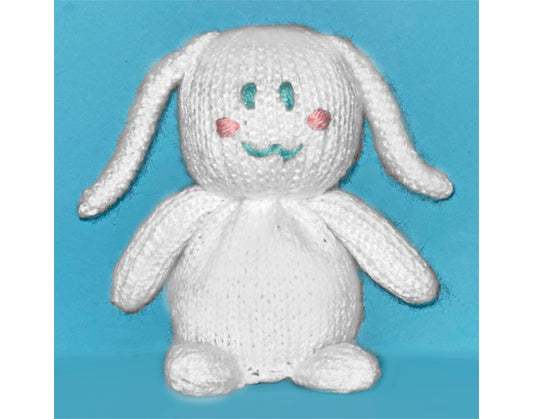 KNITTING PATTERN - White Puppy inspired choc orange cover / 15 cms Puppy toy