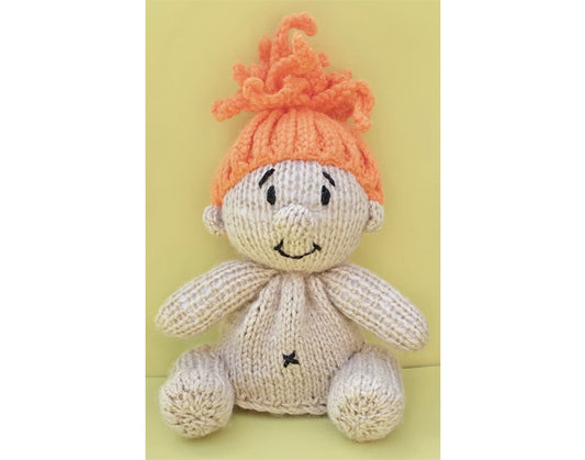 KNITTING PATTERN - Good Luck Troll inspired chocolate orange cover or 15cms toy