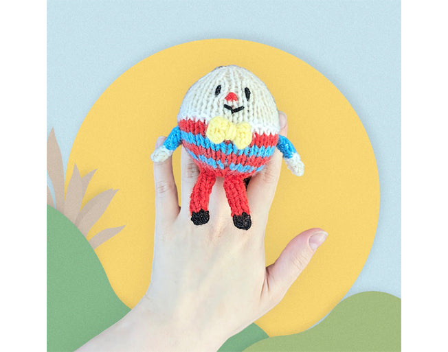 KNITTING PATTERN - Humpty Dumpty Easter Finger Puppet Nursery Rhymes