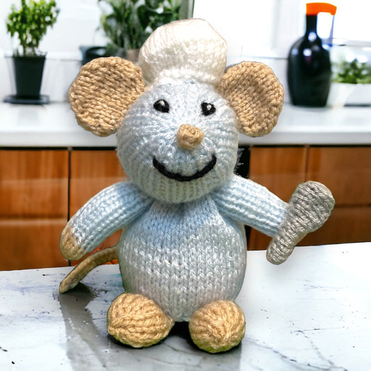 KNITTING PATTERN - Chef Rat inspired choc orange cover / 15 cms toy