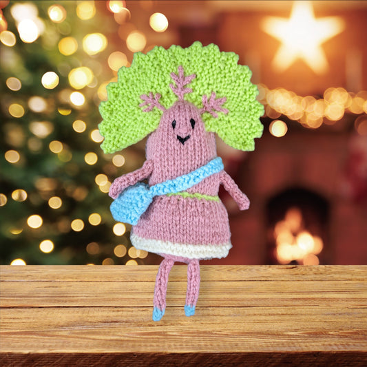 KNITTING PATTERN - Sulky, Sour Rhubarb inspired toy Kevin Carrot doll 21 cms