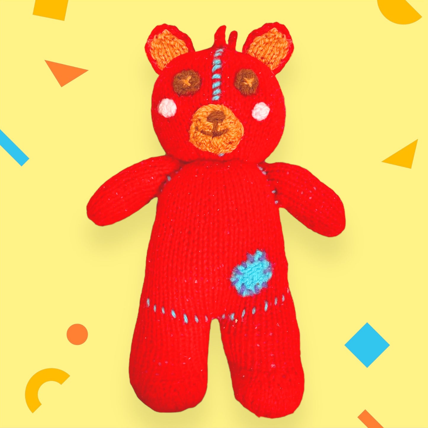 KNITTING PATTERN - Boba Bear Teddy Bear 25 cms Soft Plush Toy