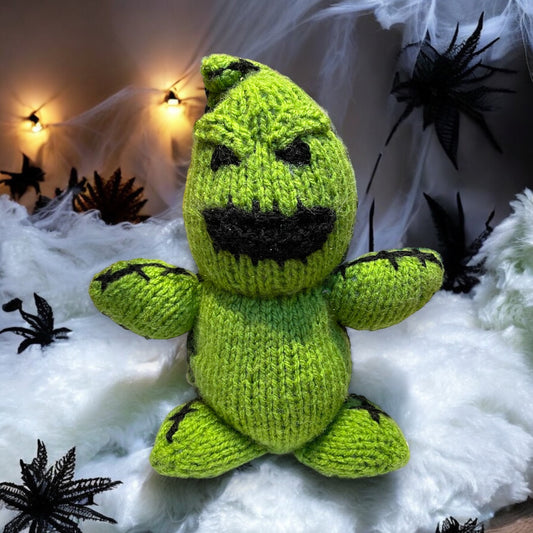 KNITTING PATTERN - Spooky Green Ghost inspired chocolate orange cover/ 14 cms toy