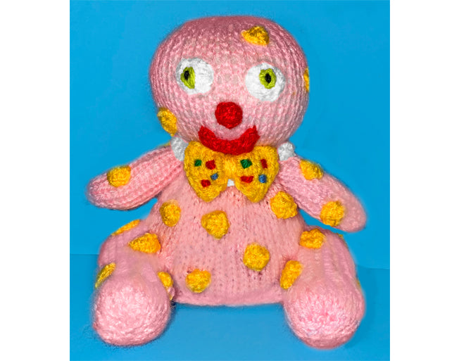 KNITTING PATTERN - Mr Blobby inspired chocolate orange cover or 15cms toy