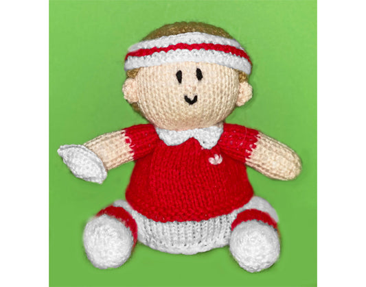 KNITTING PATTERN - Rugby Player chocolate orange cover or 14 cms Welsh toy