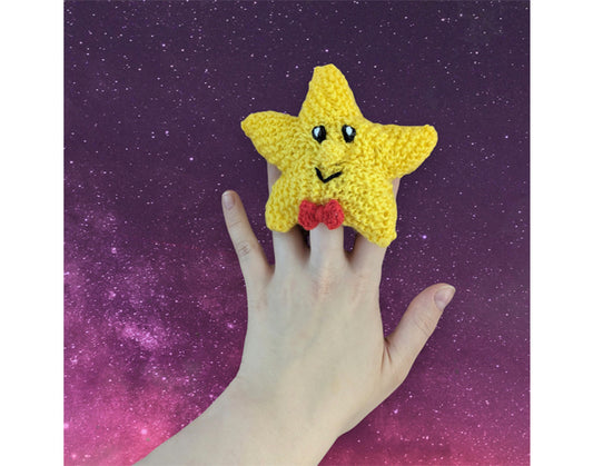 KNITTING PATTERN - Twinkle Twinkle Little Star Finger Puppet Nursery Rhymes