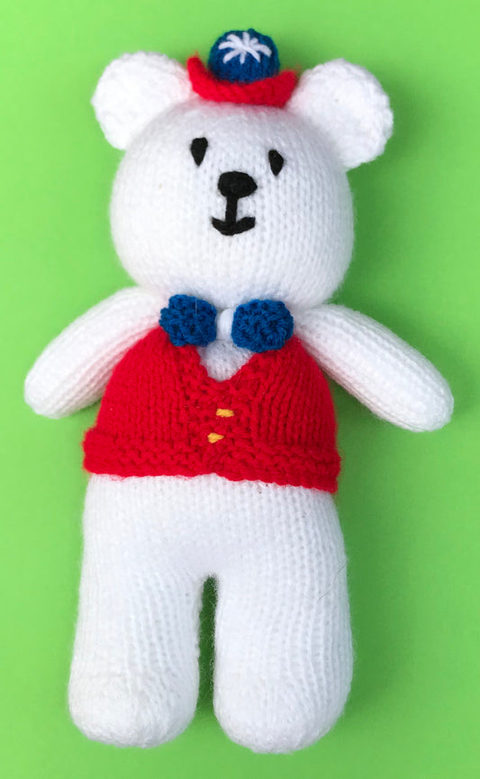 KNITTING PATTERN - Royal Jubilee Queen British Teddy Bear 25 cms Soft Plush Toy