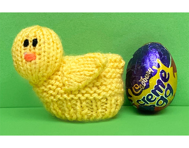 KNITTING PATTERN - Easter Chick Basket chocolate cover fits Creme Egg ...