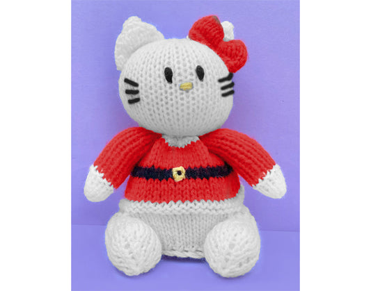 KNITTING PATTERN - Christmas Kitty inspired choc orange cover / 15 cms Hello toy