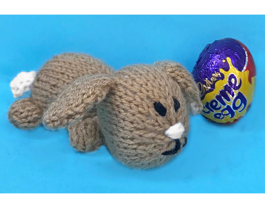 KNITTING PATTERN - Easter Clover Bunny Rabbit chocolate cover fits Creme Egg