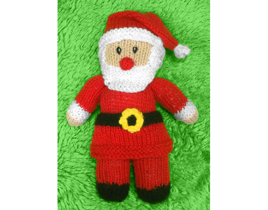 KNITTING PATTERN - Father Christmas Santa 23 cms Soft Plush Toy