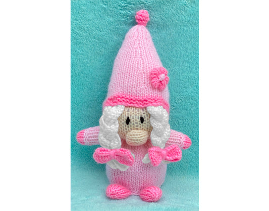 KNITTING PATTERN - Baby Girl Pink Gonk Gnome Chocolate orange cover / 13cms toy