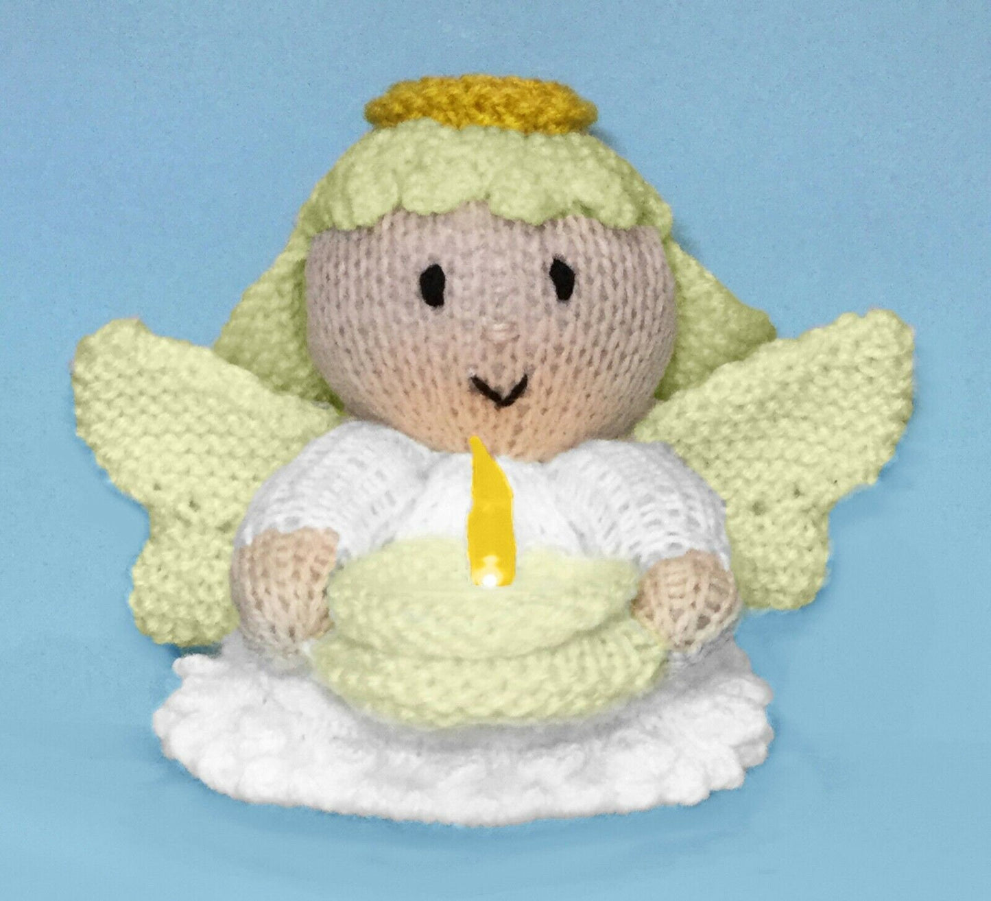 KNITTING PATTERN - Christmas Angel Tealight chocolate orange Cover / 15cms toy