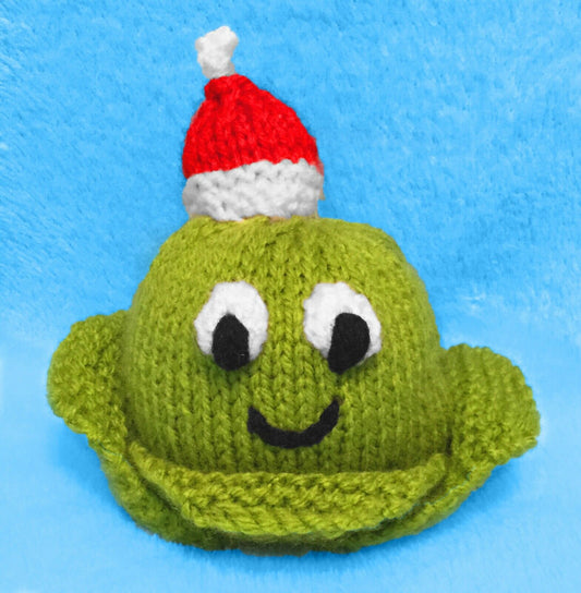 KNITTING PATTERN - Bruce the Christmas Sprout Choc orange cover / 9 cms toy