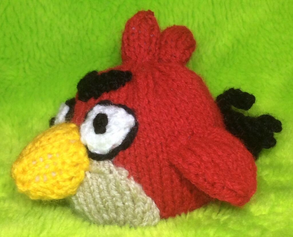 KNITTING PATTERN - Red Bird inspired chocolate orange cover / 9 cms toy