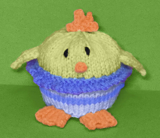 KNITTING PATTERN - Alfie the Hatching Chick choc orange cover / 9 cms Easter toy