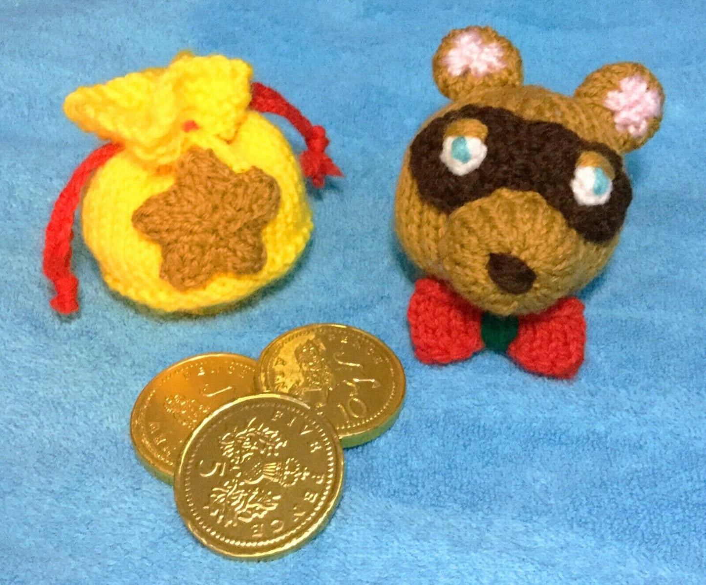 KNITTING PATTERN - Christmas Animal Crossing Tom Nook bauble tree decorations