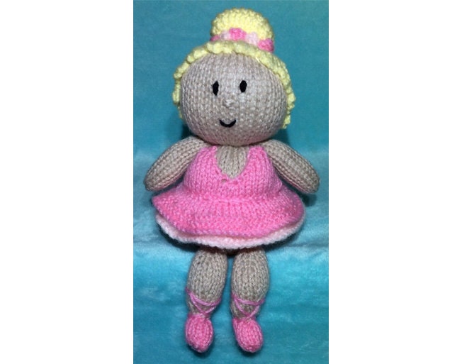 KNITTING PATTERN - Bella the Ballerina chocolate orange cover / 23 cms soft Toy