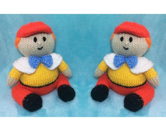 KNITTING PATTERN - Tweedle Dee and Dum inspired choc orange cover / 14cms toy