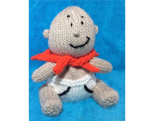 KNITTING PATTERN - Superhero Pants inspired choc orange cover / 15 cms toy