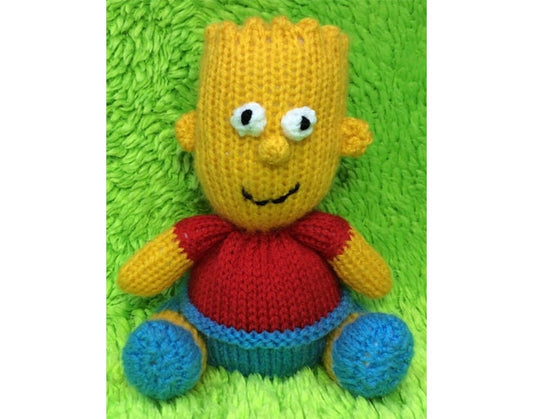 KNITTING PATTERN - Bart Simpson inspired chocolate orange cover / 15 cms toy
