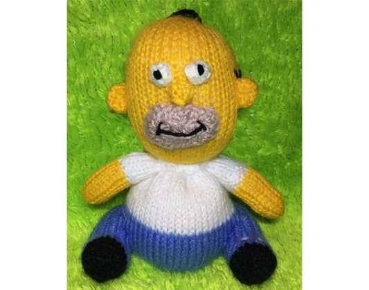 KNITTING PATTERN - Homer Simpson inspired chocolate orange cover / 15 cms toy