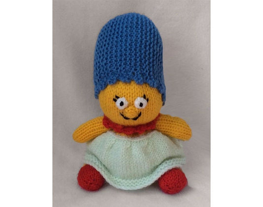 KNITTING PATTERN - Marge Simpson inspired chocolate orange cover / 18 cms toy