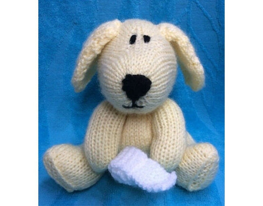 KNITTING PATTERN - Clover Puppy inspired choc orange cover / 15 cms toy