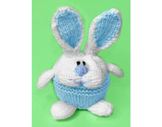 KNITTING PATTERN - Easter Chubby Bunny Rabbit choc orange cover / 12 cms toy