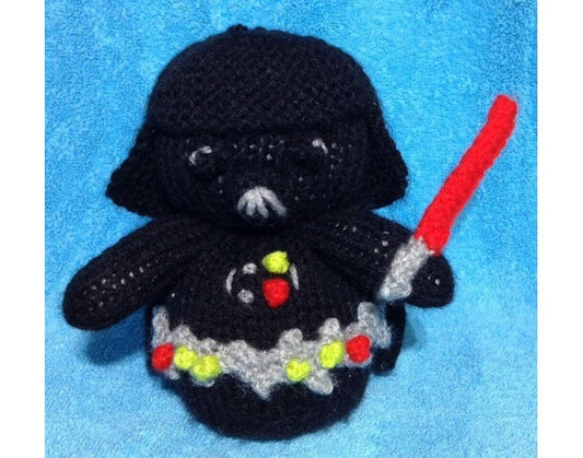 KNITTING PATTERN - Darth Vader orange cover or 14 cms toy