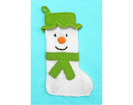 KNITTING PATTERN - Christmas The Snowman inspired 26cm Stocking Decoration / gift