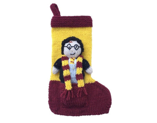 KNITTING PATTERN - Harry Potter 20cms Stocking with detachable 8cms toy