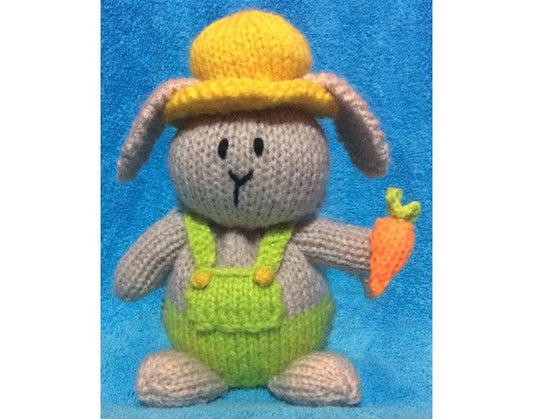 KNITTING PATTERN - Mr Cottontail Bunny Choc orange cover /15cms Easter Rabbit toy