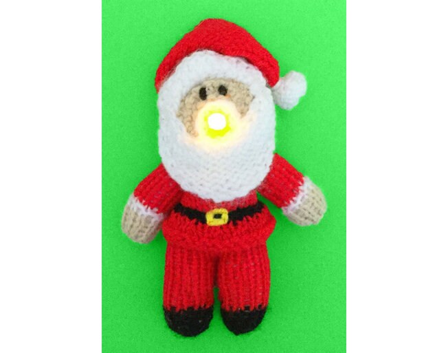 KNITTING PATTERN - Christmas Santa inspired Tea Light Holder Hanging Decoration