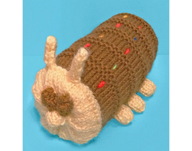 KNITTING PATTERN - Cuthbert Caterpillar inspired 15 cms soft toy Cake doll