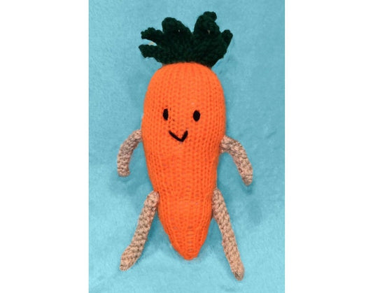 KNITTING PATTERN - Carrot 20 cms soft toy Christmas doll