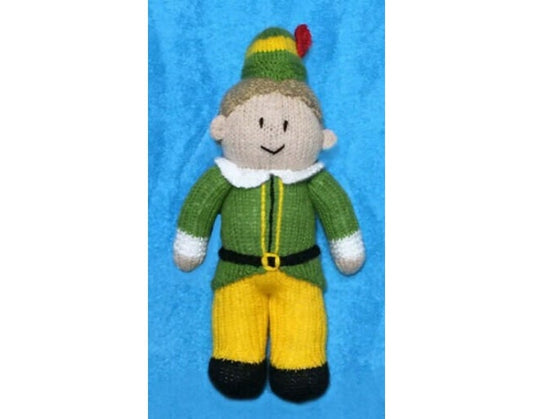 KNITTING PATTERN - Christmas Buddy the Elf inspired 32 cms soft toy doll