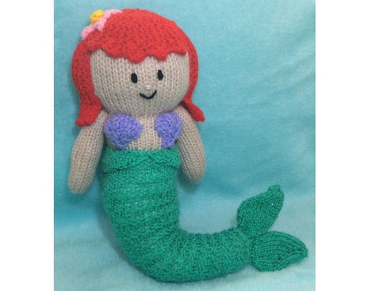 KNITTING PATTERN - Ariel inspired 38 cms soft toy Princess doll