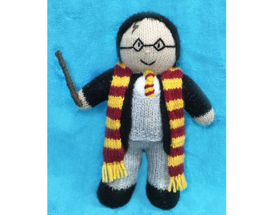 KNITTING PATTERN - Harry Potter 28 cms soft toy doll