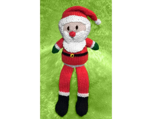 KNITTING PATTERN - Santa Shelf Sitter Choc orange cover / 28 cms Christmas toy