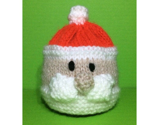 KNITTING PATTERN - Santa Head chocolate orange cover / 9cms Father Christmas toy