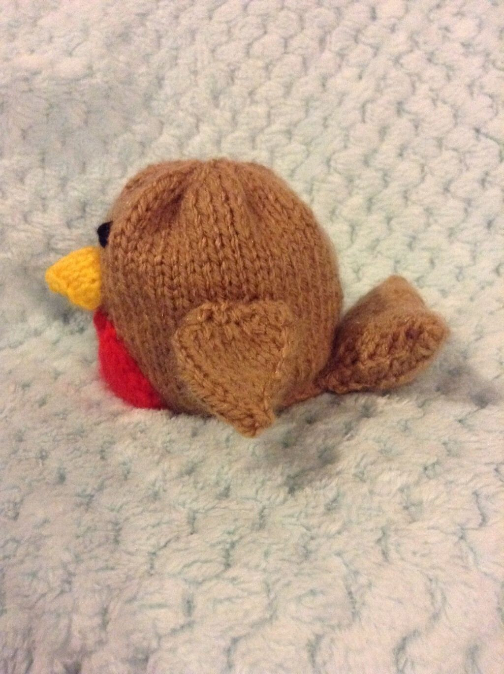 KNITTING PATTERN - Christmas robin chocolate orange cover or toy