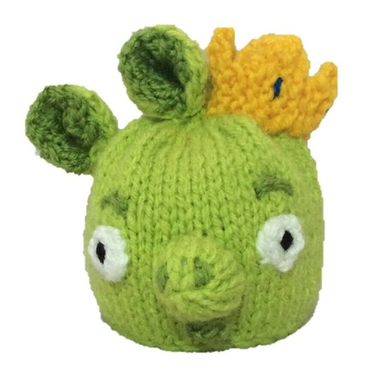 KNITTING PATTERN - Green Pig inspired chocolate orange cover / 9cm toy