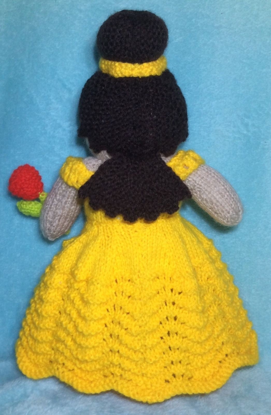 KNITTING PATTERN - Beauty and the Beast Belle inspired 32 cms soft toy doll