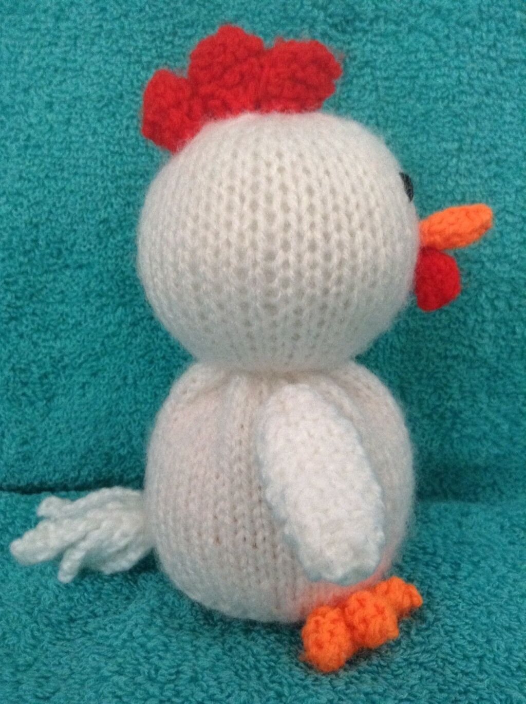 KNITTING PATTERN - Easter rooster chocolate orange cover or 15 cms chicken toy