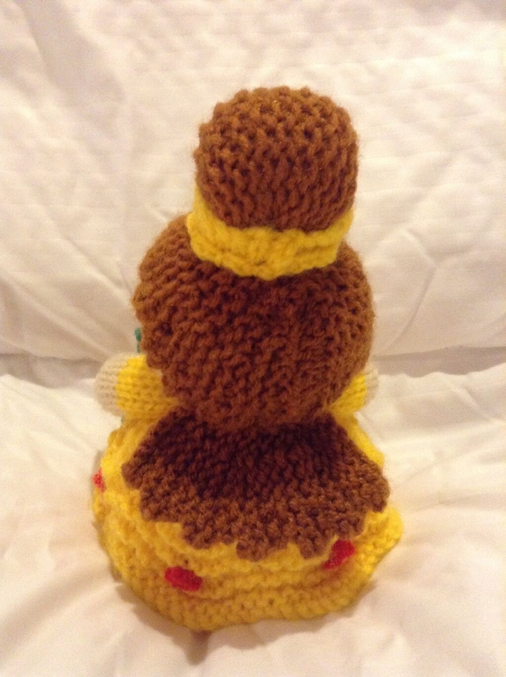 KNITTING PATTERN - Beauty Princess chocolate orange cover or 15 cms toy yellow