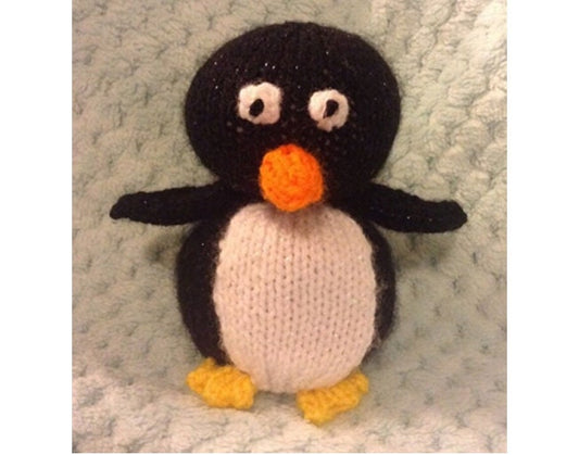 KNITTING PATTERN - Monty the Christmas penguin choc orange cover / novelty toy