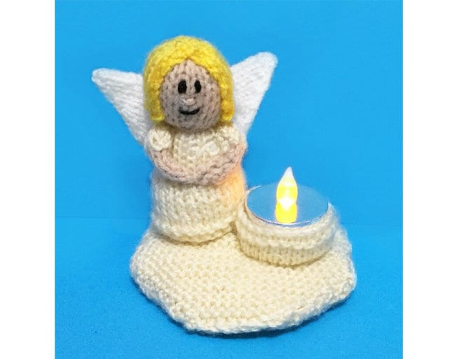 KNITTING PATTERN - Guardian Angel Tea Light Holder - Great Christmas/ Charity