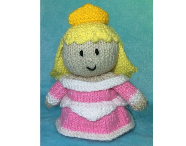 KNITTING PATTERN - Sleeping Beauty inspired choc orange cover /16cm Princess toy