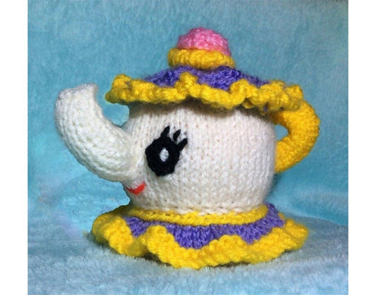 KNITTING PATTERN - Teapot inspired choc orange cover /9cms toy